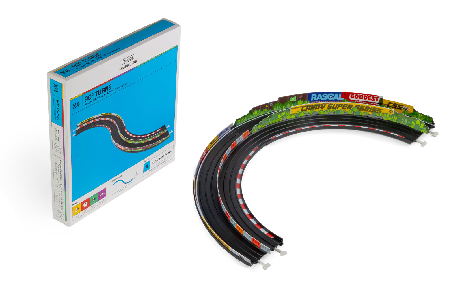 Image of 90º Turn Expansion Packs with packaging box against white background