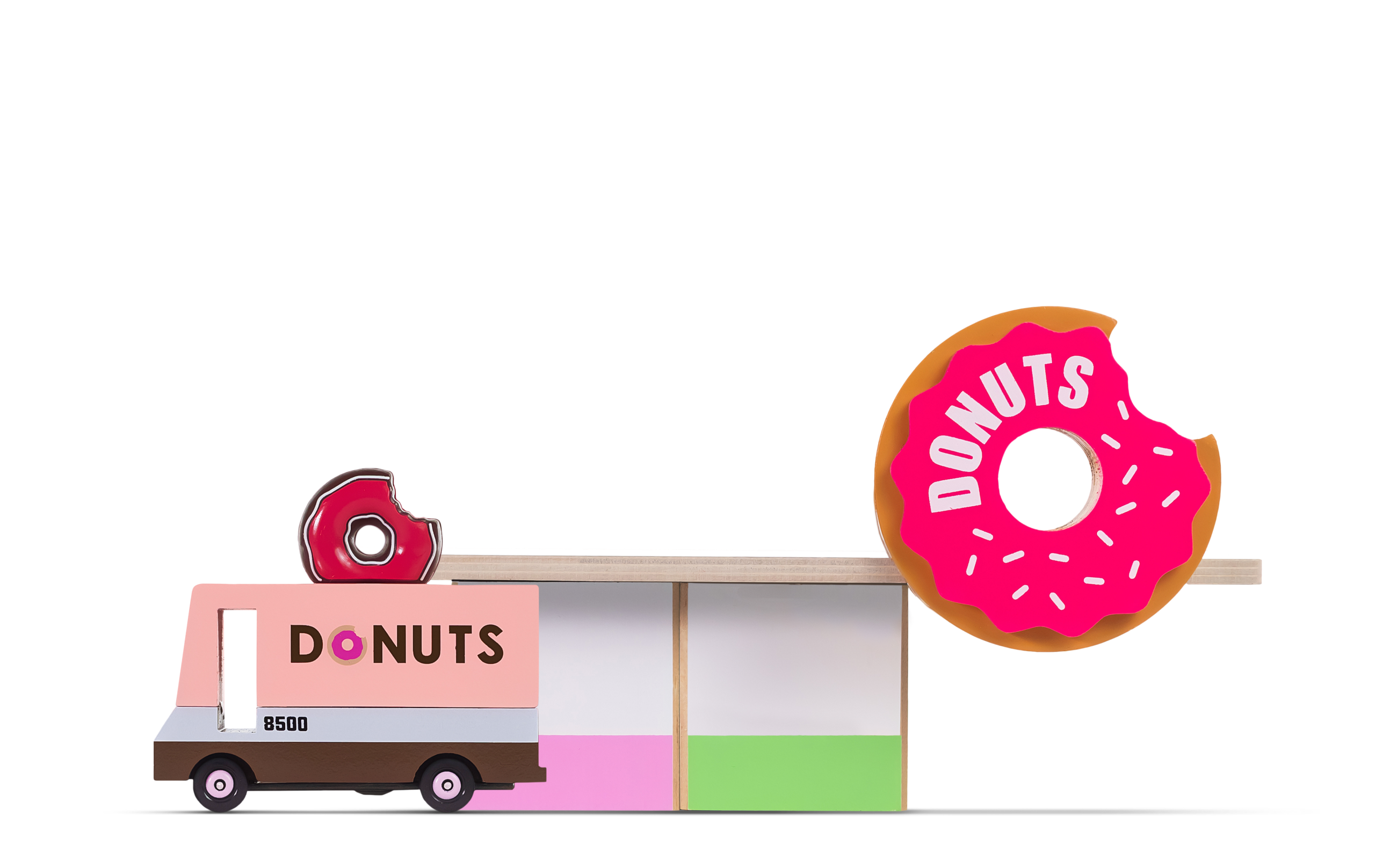 Transparent PNG of Donut Shack with Donut Van
