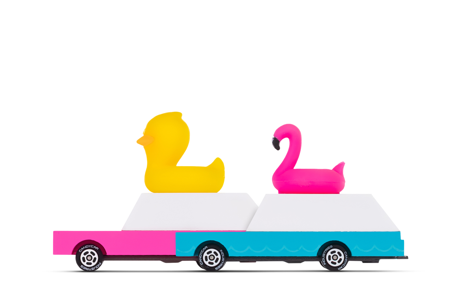 Transparent PNGs of Duckie and Flamingo Wagons