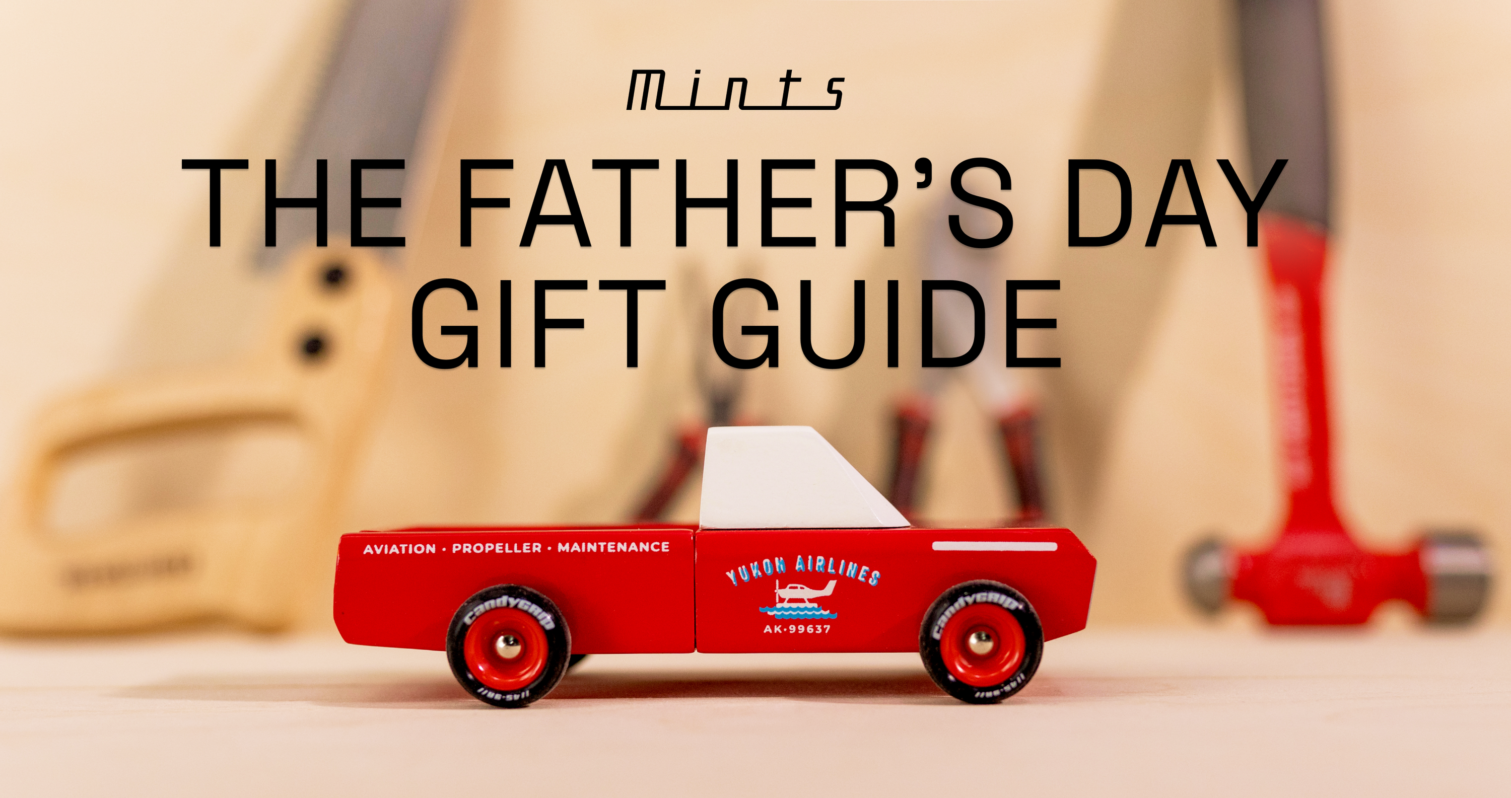 Desktop banner of Father's Day Gift Guide announcement
