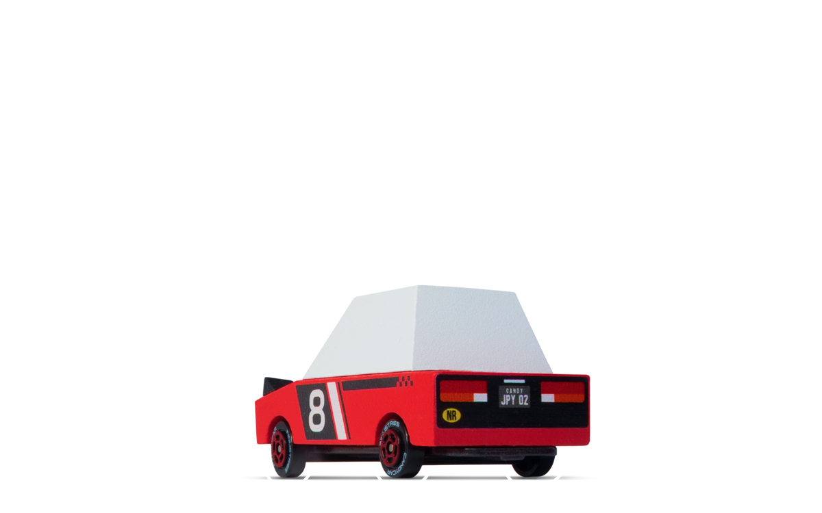 PNG of quarter back angle of Hachigo Red Toon car 