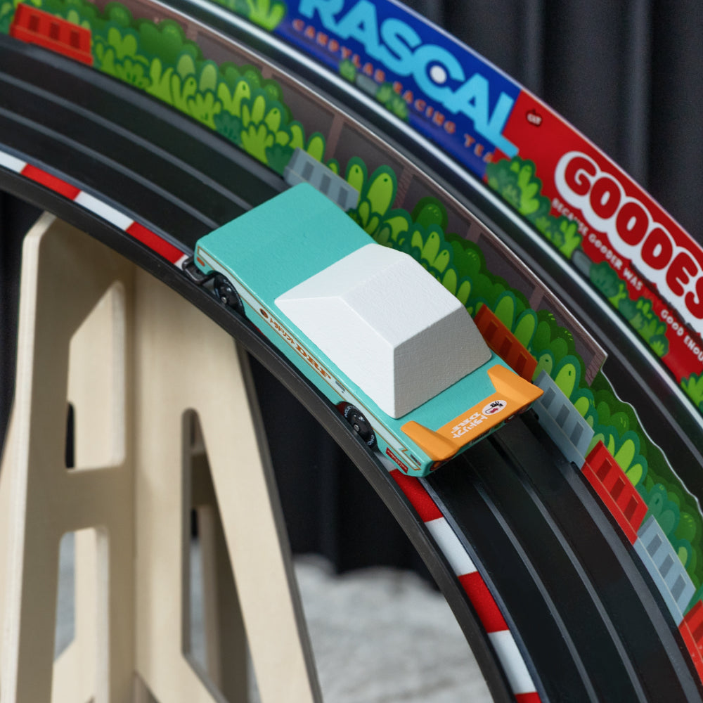 Lifestyle of Tora Drift Teal Toon car