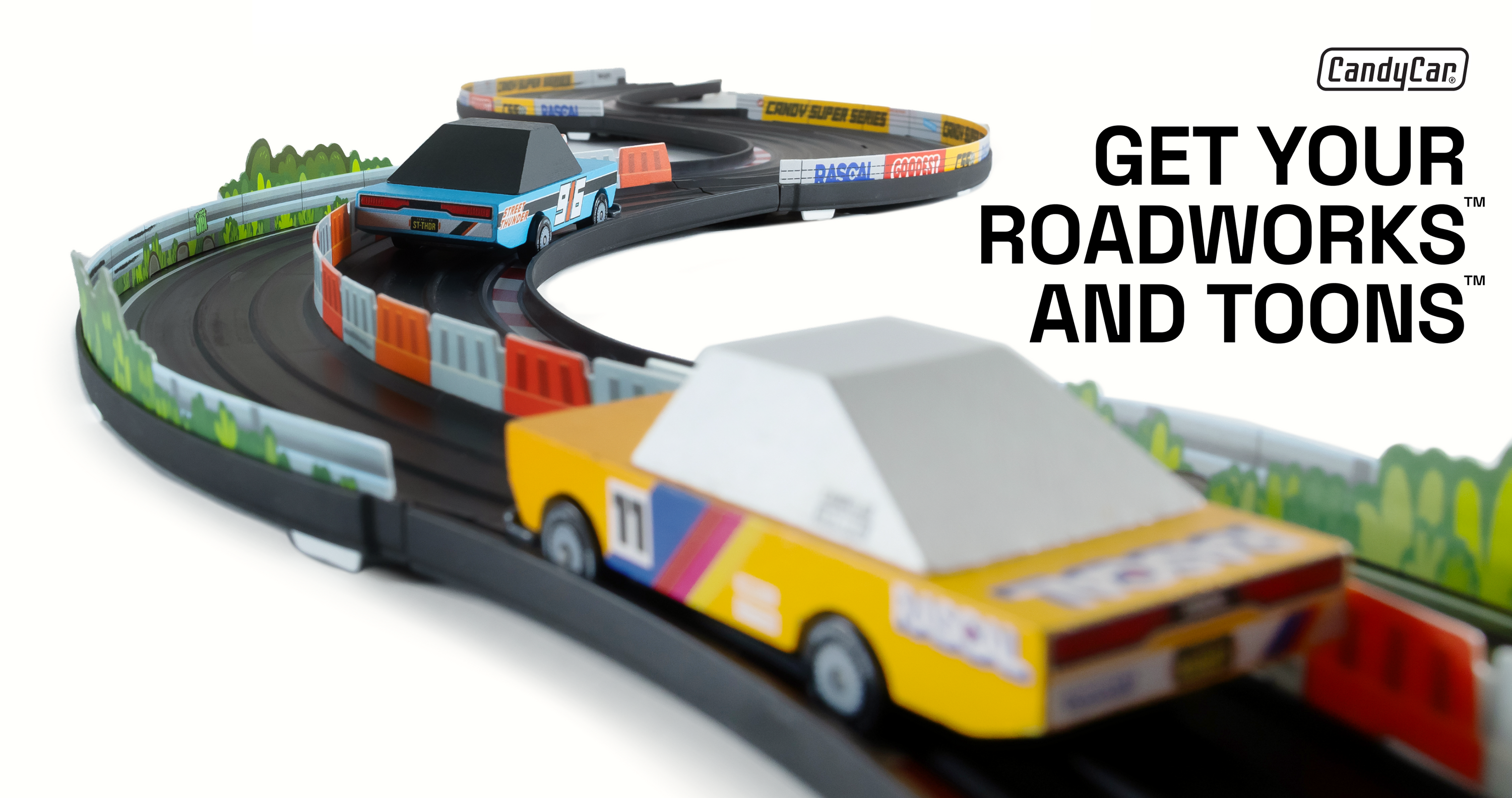 Desktop banner to shop for Roadworks and Toons