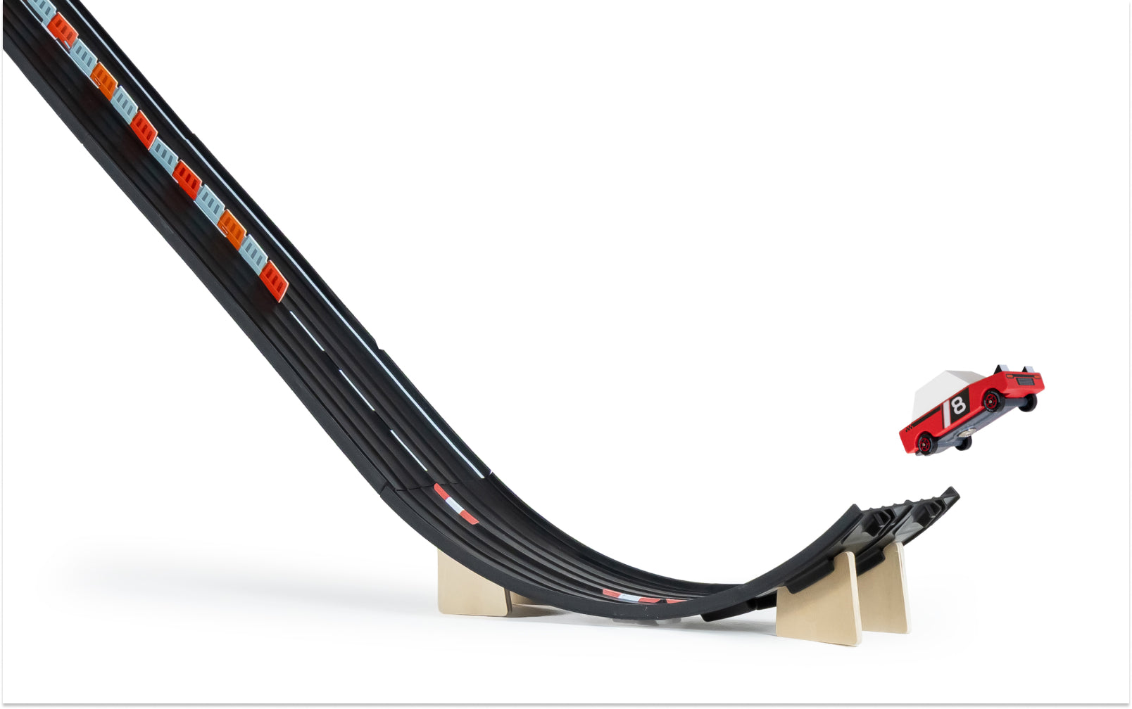 Image of Super Speed Playset with Hachigo Red Toon flying off against white background