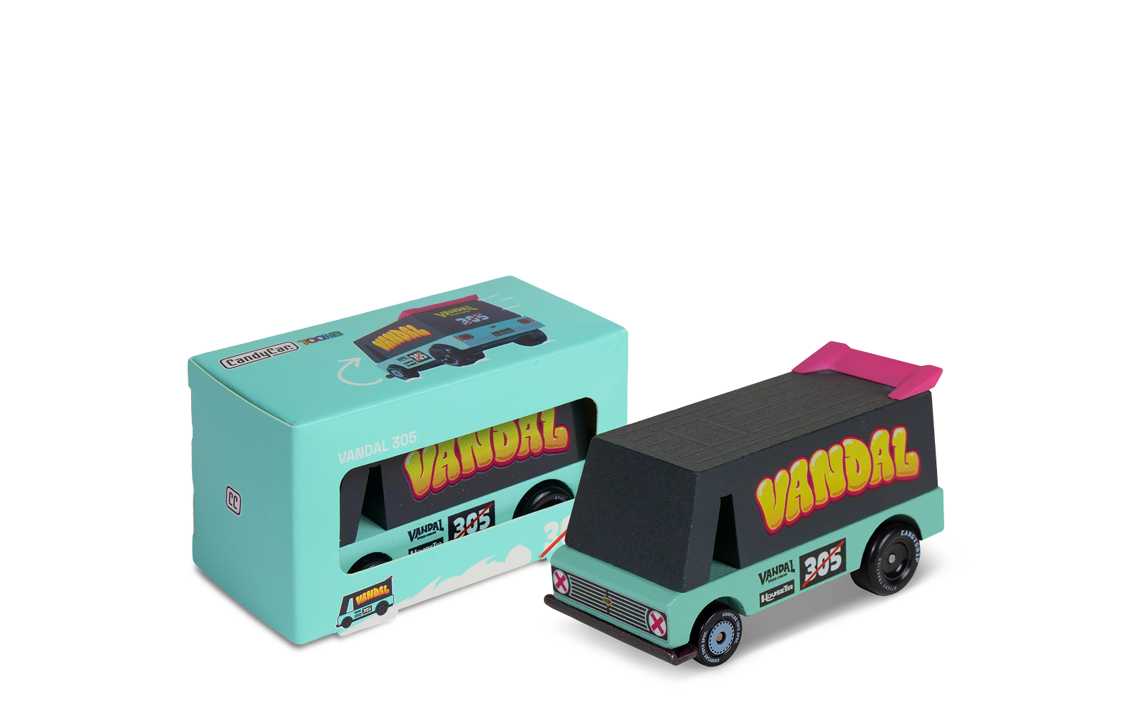 PNG of Vandal 305 Toon car with packaging box