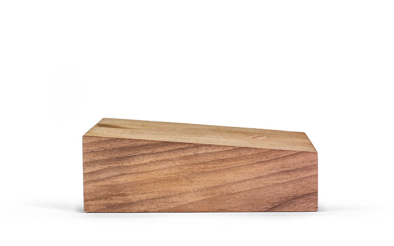 Side view of Magnetic Walnut Display Base